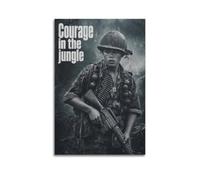 OKNGB Vintage Vietnam War Soldier Jungle Poster Modern Decorative Canvas Prints - Ideal Wall Art for Family, Game Room, Kids, Boys & Girls Bedroom 12x18inch(30x45cm)