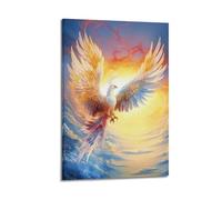 OKNGB Wild Animal Poster Chinese Style Art Mythical Phoenix Poster Decorative Painting Canvas Wall Posters And Art Picture Print Modern Family Bedroom Decor Posters 12x18inch(30x45cm)