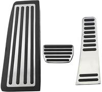 OKNGHPLIU Car Pedals for Volvo XC60 2017-2024, Stainless Steel Automotive Breaks Pedal Accelerator Clutch Pedal Pads Protection Cover(RHD),A/AT 3Pcs with rest pedal