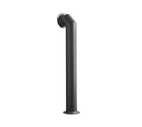 OKO Extra Tall Angled Decorative Metal Stove Pipe in Charcoal Grey