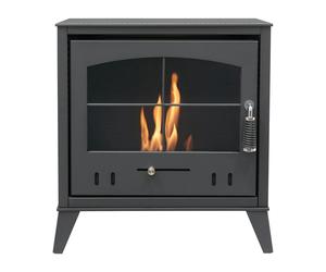OKO S4 Bio Ethanol Stove in Charcoal Grey