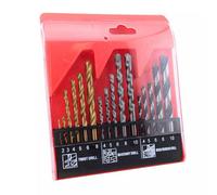 OKODOKO 16Pc Hss & Titanium Drill Bit Set For Metal, Masonry & Wood With Storage Case, Assorted Sizes