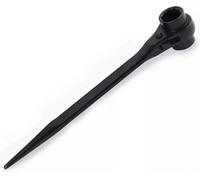 OKODOKO 17 X 19mm Hexagon Scaffold Podger Ratchet Spanner Ratcheting Socket Wrench Tool