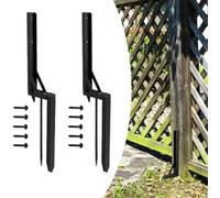 OKODOKO 2Pcs Fence Post Repair Kit Heavy Duty Anchor Ground Spikes With Fixings For Fence, Gate, Mailbox & Sign Posts