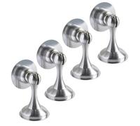 OKODOKO 4 Pack Magnetic Door Stopper Brushed Nickel Finish, No-Drill Door Stop With Strong Adhesive