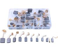 OKODOKO 40Pcs 10 Sizes Power Tools Motor Carbon Brushes Kit - Drills, Saws, Grinders Etc