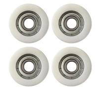 OKODOKO 4Pcs 8 X 32 X 12mm Roller Idler Bearing Pulley Sliding Conveyor Wheel White 608Z