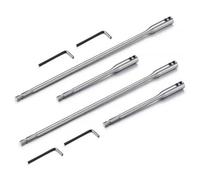 OKODOKO 4Pcs Drill Bit Extension Set 6" & 12" High Carbon Steel With Allen Keys, 1/4" Hex For Wood Spade Bits