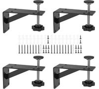 OKODOKO 4Pcs Heavy Duty Adjustable Undermount Sink Support Brackets With Fixings For Kitchen Sink Repair & Installation