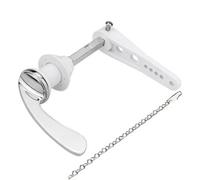 OKODOKO Universal Replacement Toilet Flush Handle Lever Arm Kit For Toilet Wc Cistern Tank In Chrome Silver Metal