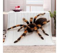 okoikfc 3D Spider Fluffy Throw Blanket, Soft Warm Flannel Print Blanket Throw Spider Fleece Blankets for Bed Couch and Sofa, Kids Teens Adults, 70 x 100 cm M488