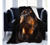 okoikfc Rottweiler Fluffy Throw Blanket, Soft Warm Flannel Print Blanket Throw 3D Dog Fleece Blankets for Bed Couch and Sofa, Kids Teens Adults, 150 x 200 cm