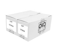 OKOLine 2X CF283A, 83A Black Toner Compatible with HP LaserJet M126, M127, M125, M201, M202, M225