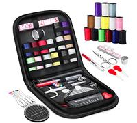 Okom Sewing Kit, Sewing Kits for Adults, 68Pcs Thread for Sewing, Sewing Accessories and Supplies, Sew Kit for Home，Traveler, DIY, Zipper Portable & Mini Sewing Needles for handsewing，Scissors Set Etc