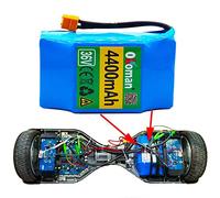 Okoman Hoverboard Battery, Rechargeable 36V 4.4ah Lithium Battery For Electric Segway 6.5 '' 8.5 '' 10 '' Hoverboard Balance Scooter Kid Smart DIY Unicycle