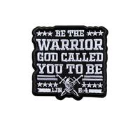 OKOMCM Be the Warrior God Called You to Be 3'' Hook and Loop Embroidered Patch, Bible Knight Tactical Appliques DIY Patches for Clothes Backpacks Hats, Religious Embroidery Patches Gift For Christians