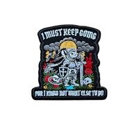 OKOMCM I Must Keep Going for I Know Not What Else to Do 3'' Hook and Loop Embroidered Patch, Possum Knight Tactical DIY Appliques Patches for Clothes Backpacks Hats, Embroidery Patch Gift For Boy Girl