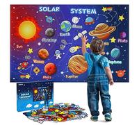 OKOOKO 41Pcs Felt Story Board Set, 43x29inch Solar System Felt Board | Interactive Felt Board for Kids, Outer Space Felt Board, Solar System Toy, Planets Toy, Felt Boards for Walls Children
