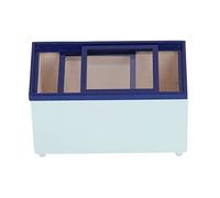 OKOVO 1/12 Dollhouse Refrigerator Horizontal Colourful Miniature Kitchen Fridge Cute Lifelike DIY Decoration Accessory (Green)