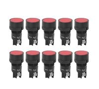 OKOVO 10 Pcs Push Button XB2-EA Serial Control Switch 660V 10A Reset Button (Red XB2-EA145)