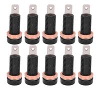 OKOVO 10pcs 4mm Banana Jack Socket Mount Binding Post Connector Adapter Panel for Electronic Instrument (Black)