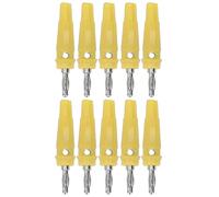 OKOVO 10pcs/set 4mm Banana Plug Socket Terminal Connector for Welding Machinery Charging Generators (Yellow)