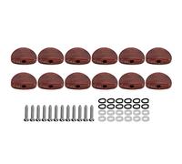 OKOVO 12Set Tuner Machine Head Buttons Plastic Metal Guitar Tuning Pegs Button Electric Guitars Accessories (Coffee)