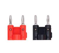 OKOVO 2Pcs Banana Plug 4mm Double Row Cross Connector Accessory Set Kit for Audio Speaker