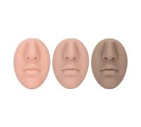 OKOVO 3pcs Soft Silicone Nose Model for Practicing Suture, Flexible Nose Mouth Model Professional Soft Flexible Reusable Simulation Silicone Piercing Model
