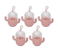 OKOVO 5pcs Shape Beauty Egg Storage Boxes Transparent Makeup Sponge Organizer Beauty Egg Holder for Powder Puff Earrings Rings