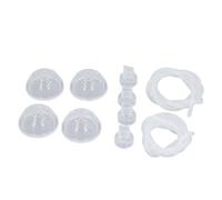 OKOVO Breast Shield Set 4pcs Duckbill Valve Prevent Backflow Soft Silicone Flange Inserts for Electric Breast Pump