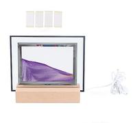 OKOVO Moving Sand Art Painting Night Light Square 3D Dynamic Sand Painting LED Lamp Relaxing Desktop Art for Home Office Decor USB Powered