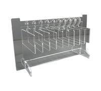OKOVO Nail Hanger Display Stand Acrylic Hanging Transparent Organizer Nail Sample Display Stand with 10pcs Hanger (S)