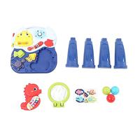 OKOVO Ocean Theme Baby Learning Table Educational Fine Motor Skills Shape Matching Musical Learning Table Blue