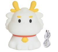 OKOVO Silicone Night Light Innovative Cute Animal Shape Colorful Lighting Tap Control Dimmable Nursery Night Lights for Desktop Decoration Baby Feeding