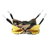 OKOVO Small Pet Animal Hamster Warm Winter Double Deck Hammock Hanging Bed Cage with Hooks (20 * 20cm, camouflage)