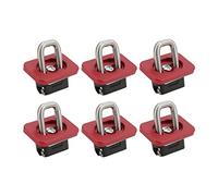 OKOVO Stainless Steel Bull Rings Truck Bed Tie Down Anchors 1000lbs Replacement Silverado 2007-2021 (Red)