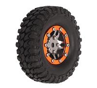 OKOVO Tires -All Terrain Super Soft Sticky King Trekker RC Tire Rubber Wear Resistant Stable Flexible Replacement RC Spare Tire for SCX24 RC Car Accessories (Orange Grey)