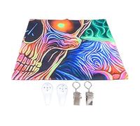 OKOVO UV Reactive Skull Tapestry Colorful Mysterious Blacklight Decor (200X150cm / 79X59in)