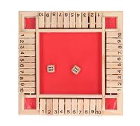 OKOVO Wooden Box Dice Game Interaction Educational Learning Math Box Dice Game Board for Adults Children