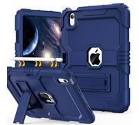 OKP Case for iPad 10th Generation 2022, Heavy Duty Shockproof Rugged 10th Gen ipad Case with Pencil Holder & Built-in Stand, Hard 10.9 inch iPad 10 Gen Protective Cover for Kids Girls Boys, Navy Blue