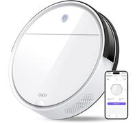 OKP K5 Robot Vacuum Cleaner, 2500Pa Suction, 120 Min Runtime, Intelligent Obstacle Avoidance, Automatic Charging, Thin Design, Quiet, WiFi/Alexa/App, Robotic Vacuums for Pet Hair, Hard Floors, Carpet