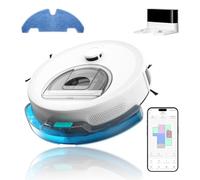OKP Robot Vacuum Cleaner, dToF Laser Navigation with Position Sensors, 3-in-1 Vacuum Mop, 6000Pa Suction, Tangle-Free, Slim Robotic Vacuum for Pet Hair & Hard Floors, App & Alexa Control, L6 Aqua