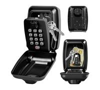 OKPOW Key Safe Wall Mounted - Police Approved Key Lock Box with 12-digit Combination Resettable Push Button for Elderly Easy to Use - Key Safe Box Durable Aluminum Alloy for Outdoor Installation