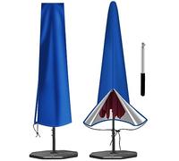 OKPOW Parasol Cover Waterproof - 600D Heavy Duty Garden Parasol Cover Fit for 2.5m 2.7m 3m Large Outdoor Umbrella - Anti-UV Windproof Patio Umbrella Protection Cover With Zip