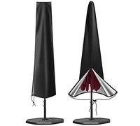 OKPOW Parasol Covers Waterproof 600D Oxford Fabric Patio Umbrella Cover with Zip (190 * 30 * 50cm), for 2m 2.2m 2.3m 2.4m 2.5m 2.7m 2.8m 3m Garden Outdoor Umbrella (Black)