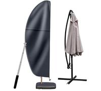 OKPOW Patio Umbrella Cover 9Ft To 14Ft - Waterproof Cantilever Umbrella Covers With Sturdy Zipper - Durable Hanging Banana Style Parasol Cover For Garden Beach Umbrellas