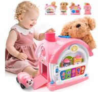 Okreview Montessori Toys for 1 Year Old Girls - 9-in-1 Musical Toddler Activity House with Lights & Sounds, Bilingual Learning, 1st Birthday Gift for Girls Age 1 2 3