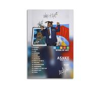 oksdjhrnn Asake Album Work of Art Tracklist Poster Decorative Canvas Poster Wall Art Decor Living Modern Family Bedroom Decoration Poster 16x24inch(40x60cm) Unframe-style