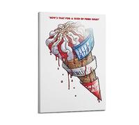 oksdjhrnn V BY N Three Flavours Cornetto Trilogy Poster Vintage Art Cover Room Decor Aesthetic Bedroom Decor Canvas Posters For Bedroom 12x18inch(30x45cm) Frame-style